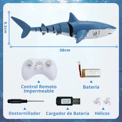 SplashShark – Tiburón RC Realista